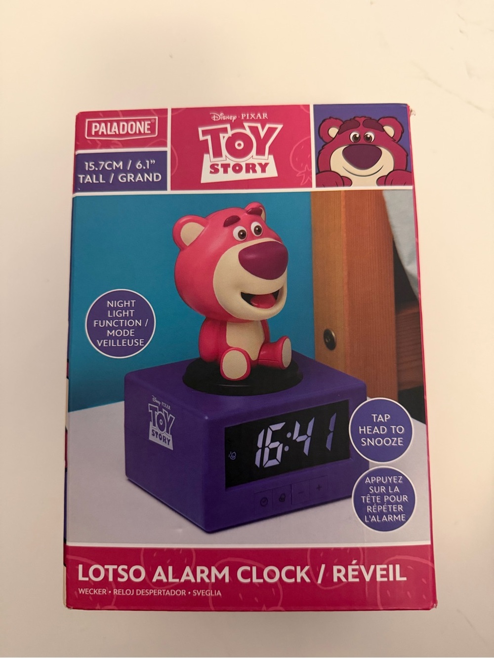 Toy Story Lotso Pink Kids Alarm Clock